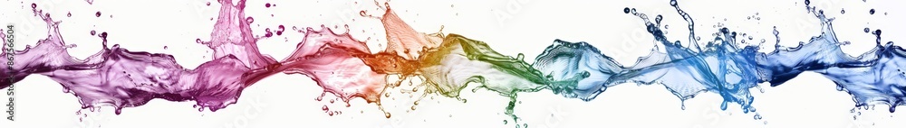 Vibrant Rainbow Splash Waterfall Vibrant Rainbow Splash Waterfall