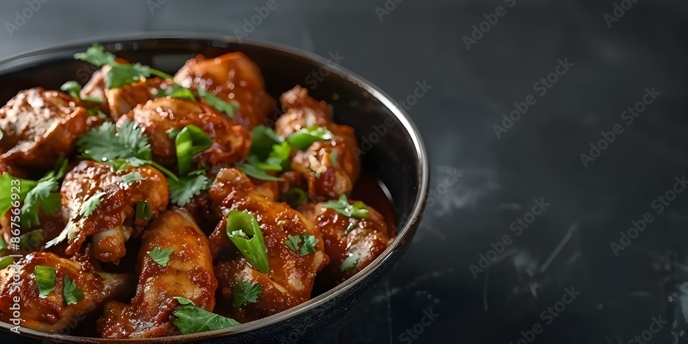 Indulge in the delicious flavors of Pakistani chicken karahi, a traditional spicy gourmet delight. Concept Pakistani Cuisine, Chicken Karahi, Spicy Gourmet, Traditional Dish, Flavorful Delight Indulge in the delicious flavors of Pakistani chicken karahi, a traditional spicy gourmet delight. Concept Pakistani Cuisine, Chicken Karahi, Spicy Gourmet, Traditional Dish, Flavorful Delight