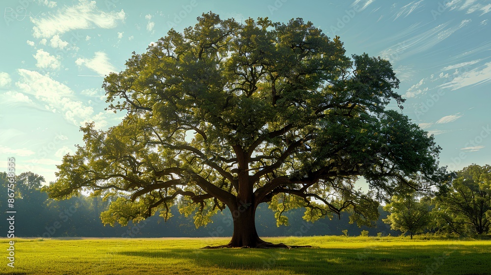 Fototapeta premium big tree with green leaves