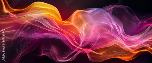 Vibrant Abstract Art with Colorful Streams and Blurred Lines