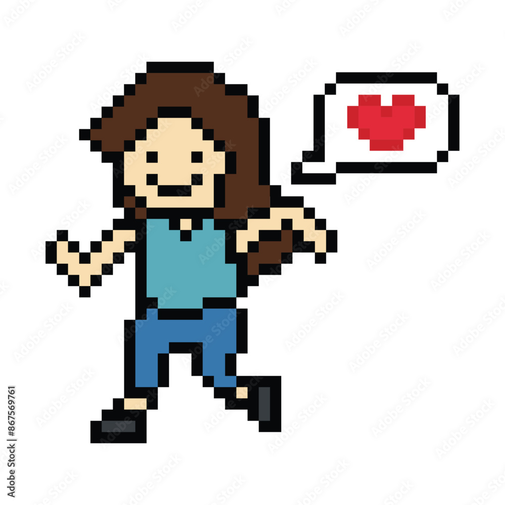 Cute pixel cartoon 8bit character woman run or running jog lifestyle for decoration life style 8 bit female jog marathon exercise vector. Cute pixel cartoon 8bit character woman run or running jog lifestyle for decoration life style 8 bit female jog marathon exercise vector.
