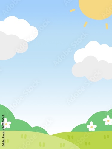landscape with grass and sky