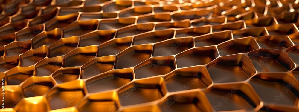 Obraz premium Golden Honeycomb Texture