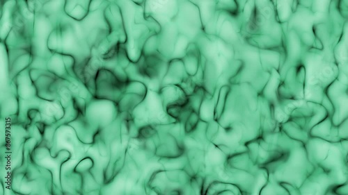 Seamlessly repeating green abstract motion background loop with curving organic lines