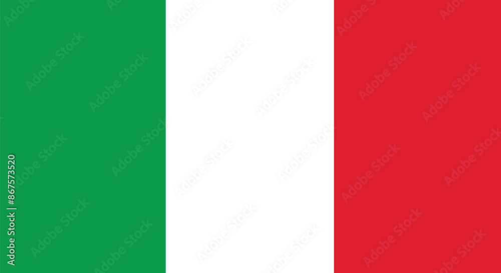 Italy flag simple vector illustration