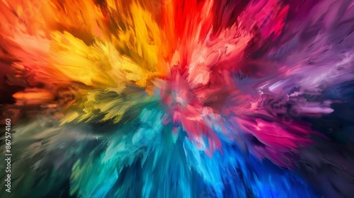 Wallpaper Mural Vibrant Rainbow Blur Torontodigital.ca