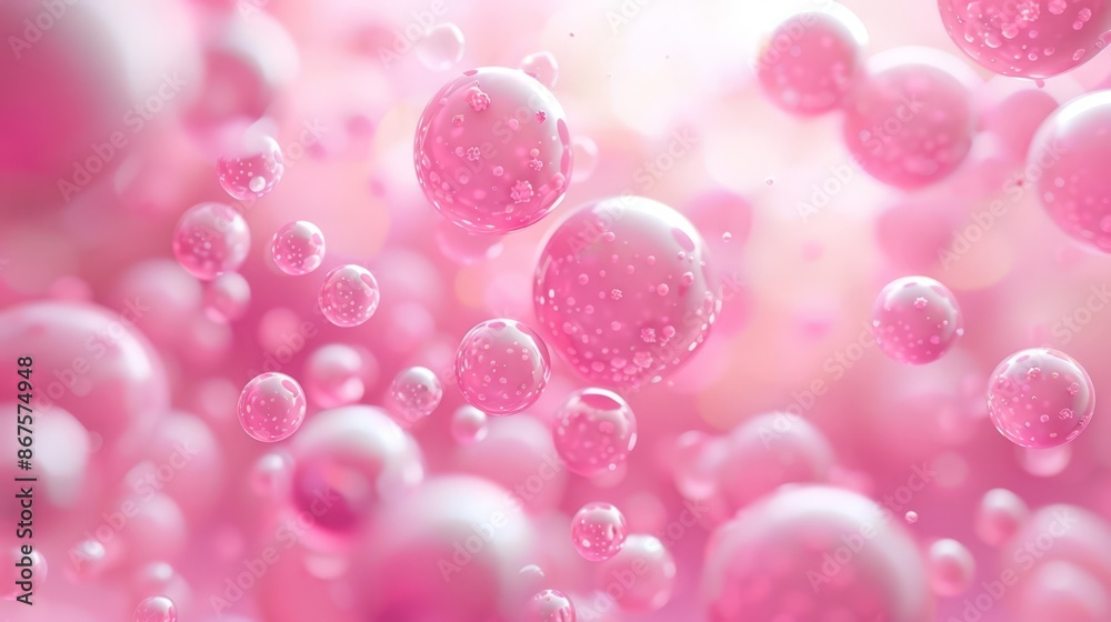 Soft Focus Bubbles in a Blurred Pink Background Soft Focus Bubbles in a Blurred Pink Background