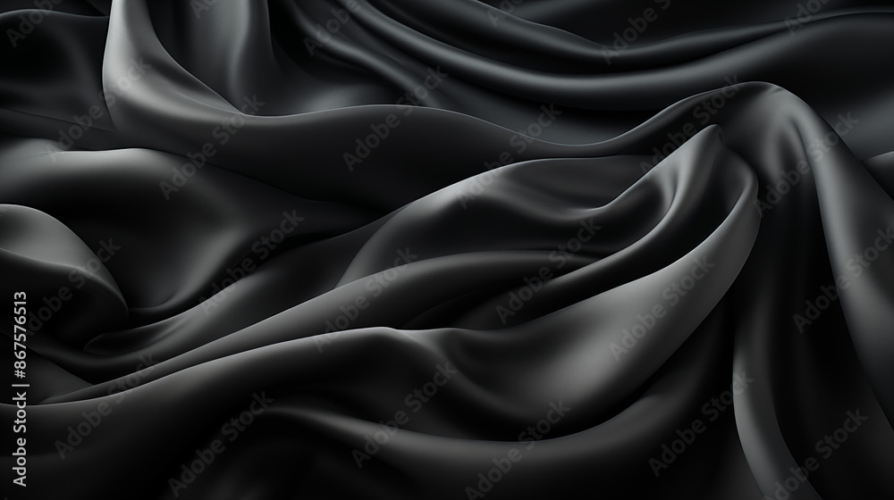 Obraz premium black satin fabric background