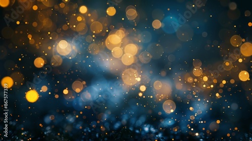 Blurred Bokeh Background with Golden Hues