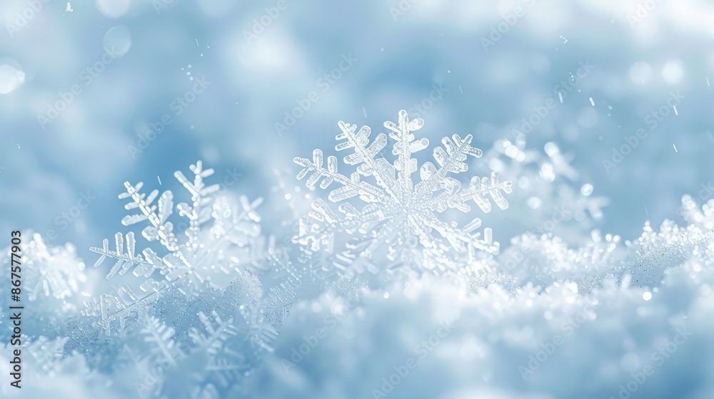Soft Focus Snowflakes on a Blurred Background Soft Focus Snowflakes on a Blurred Background