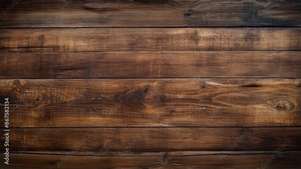 Obraz premium A warm and rustic appearance of wooden planks, characterized by their natural texture and inviting feel. The image exudes a sense of comfort and homey ambiance.