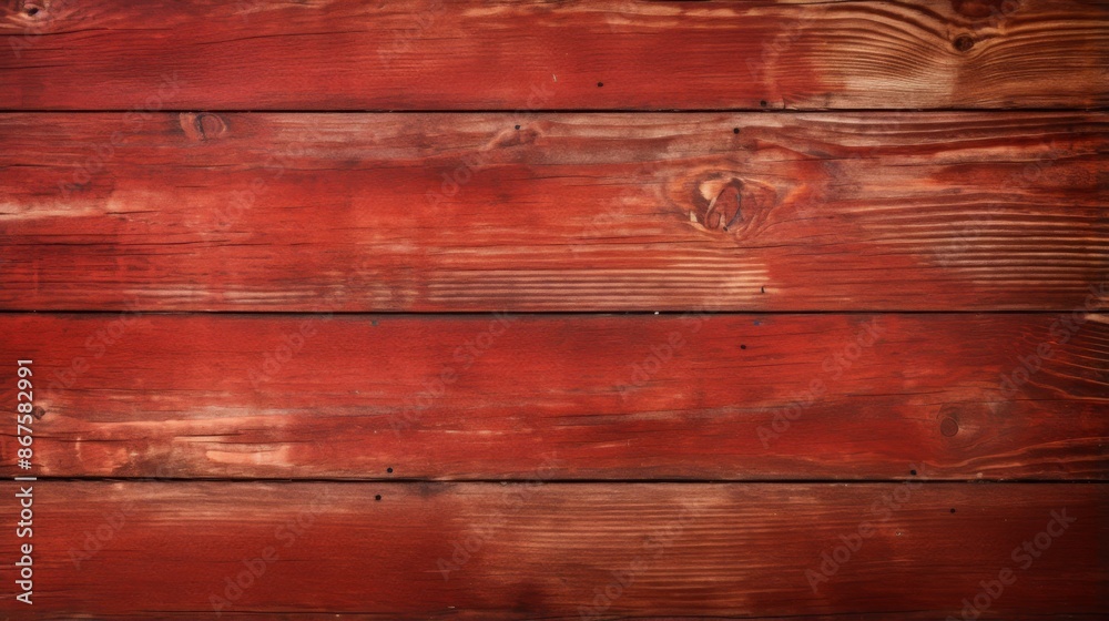 An image of red-stained wood planks showcasing knots and grain patterns, creating a visually appealing backdrop for rustic or vintage art projects. An image of red-stained wood planks showcasing knots and grain patterns, creating a visually appealing backdrop for rustic or vintage art projects.