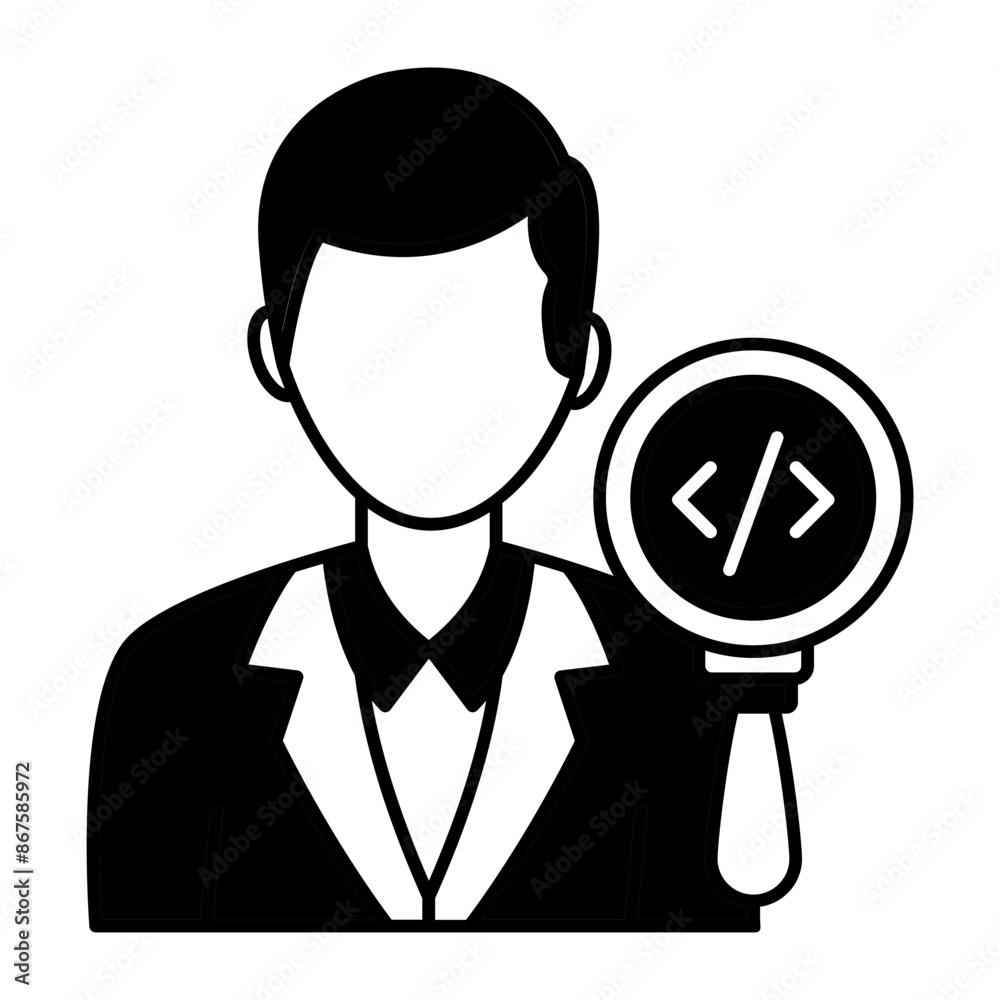 Engineering Project Manager Concept, Team Leader Vector Icon Design, Software and web development symbol, Computer Programming and Coding stock illustration Engineering Project Manager Concept, Team Leader Vector Icon Design, Software and web development symbol, Computer Programming and Coding stock illustration