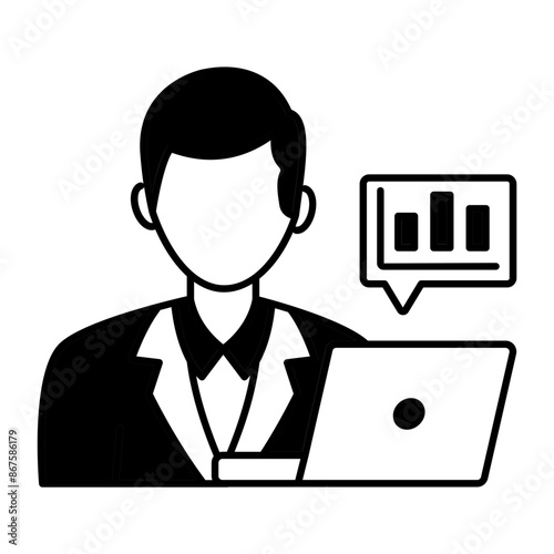 SEO Consultant Concept, Digital Business analyst Vector Icon Design, Software and web development symbol, Computer Programming and Coding stock illustration