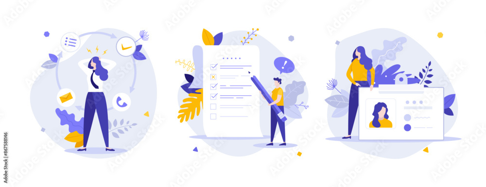 Fototapeta premium Vector Business Character Set