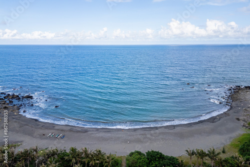 aerial view of Dulan beach located in Taitung county, Taiwan photo