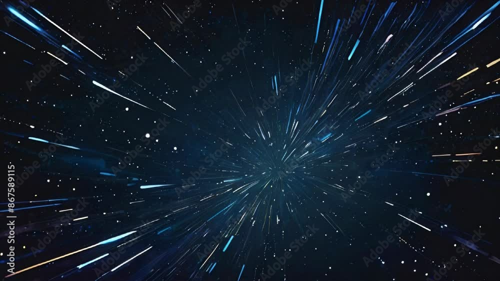 Galaxy and Stars in Deep Space Beautiful Night Sky with Black Background