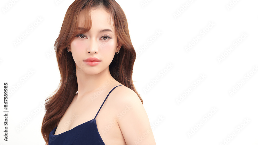 Beautiful young asian woman with clean fresh skin on white background, Face care, Facial treatment, Cosmetology, beauty and spa, Asian women portrait. Beautiful young asian woman with clean fresh skin on white background, Face care, Facial treatment, Cosmetology, beauty and spa, Asian women portrait.