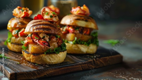 Lobster BLTs on Potato Rolls