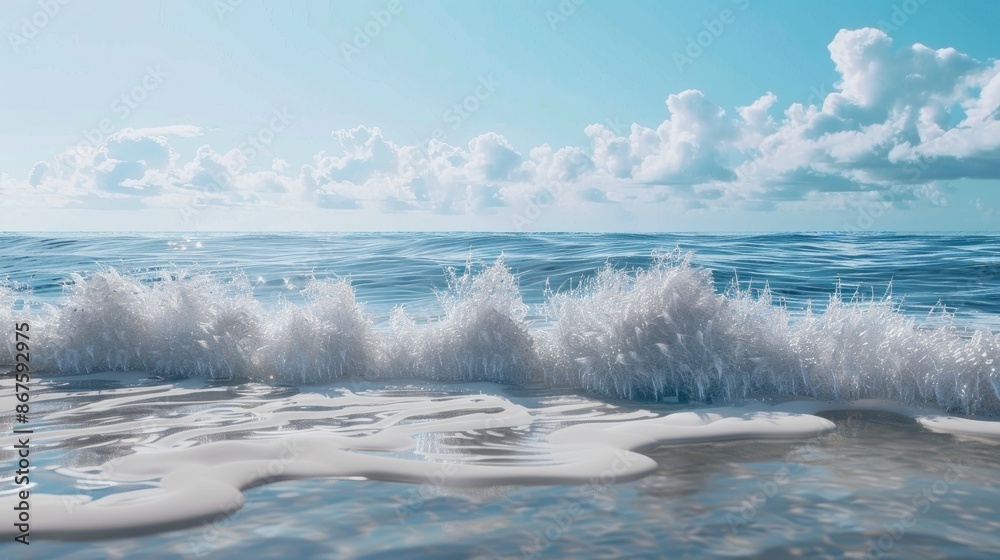 Naklejka premium Gentle and lovely ocean wave backdrop