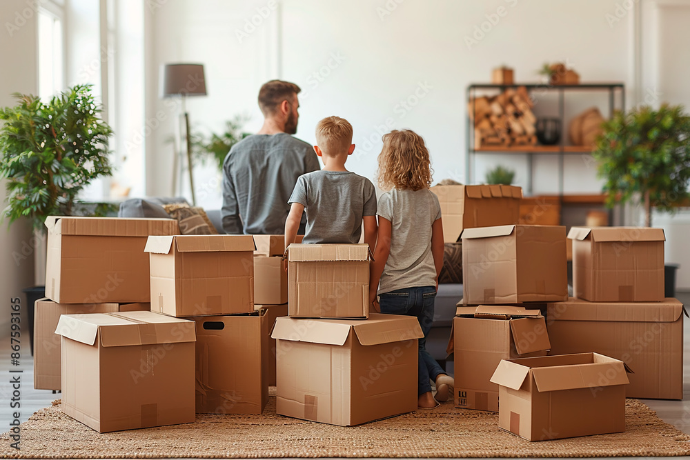 A couple is packing their belongings in bubble wrap and preparing to move. A couple is packing their belongings in bubble wrap and preparing to move.