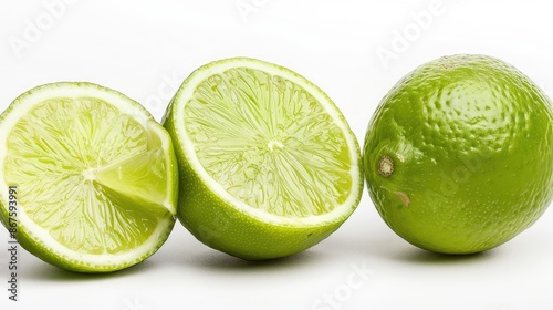 Lime on a white background
