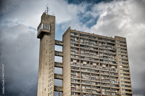 Brutalist building in the city of London