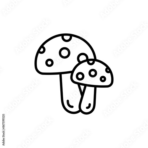 Mushroom Icon Set Fungi Illustrations for Culinary and Nature Projects