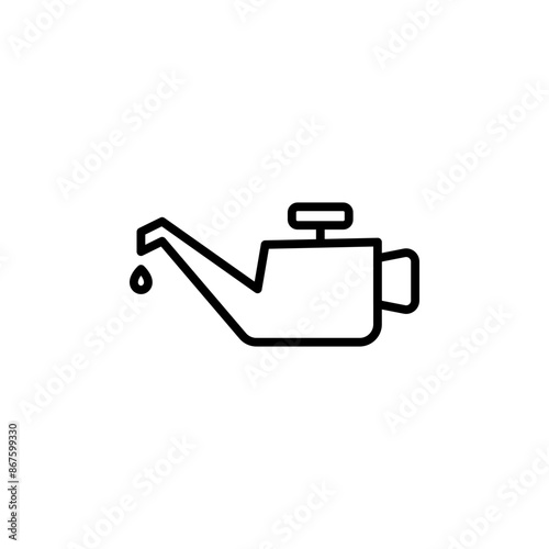 Oil Can Icon Set Lubrication Tool Illustrations for Mechanics and Industry
