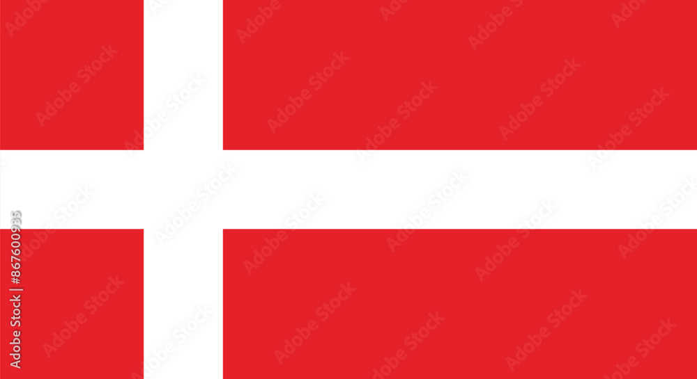 The national flag of Denmark vector illustration The national flag of Denmark vector illustration
