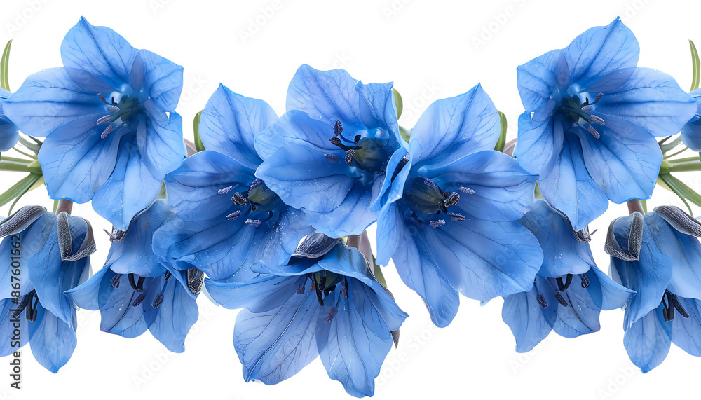 Fototapeta premium Blue flowers. isolate on white background