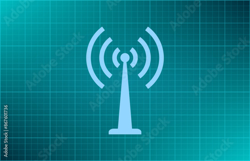 Vector illustration on blue background.
