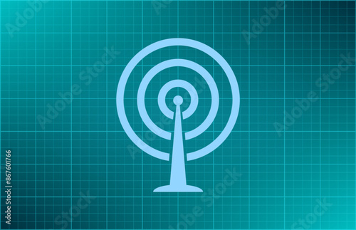 Vector illustration on blue background.
