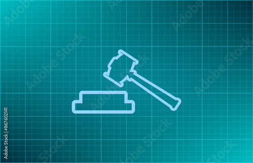 Vector illustration on blue background.
