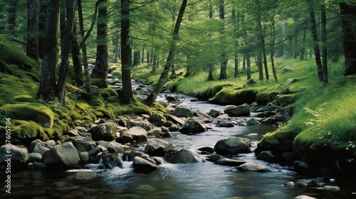 Mystical Forest Stream. © Shades3d