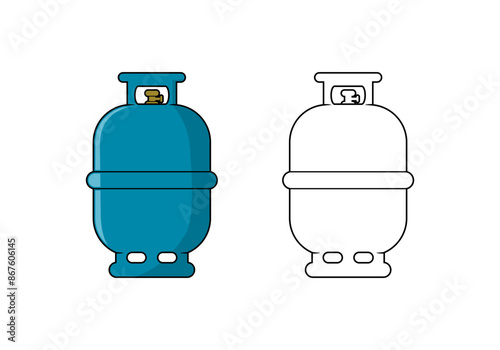 Gas Cylinder Tank Design Illustration vector eps format suitable for your design needs logo illustration animation etc
