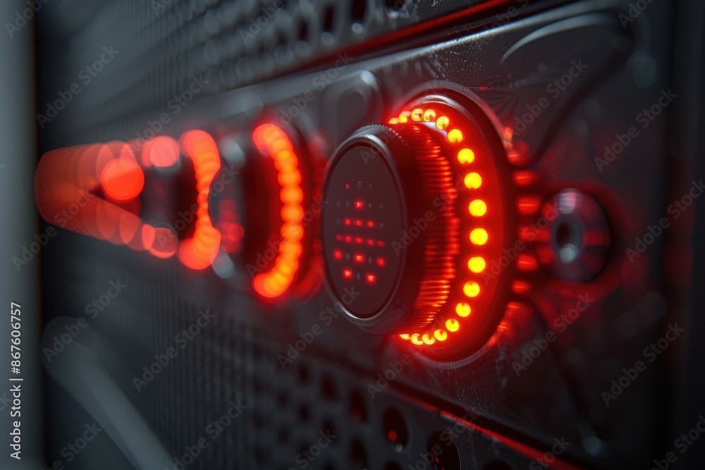 Clipart illustration of Computer Tower Powering Up Close-up of a ...