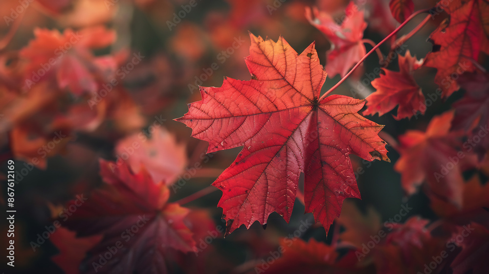 Autumn Equinox: Maple Leaves Turning Red Representing Change and Beauty Autumn Equinox: Maple Leaves Turning Red Representing Change and Beauty