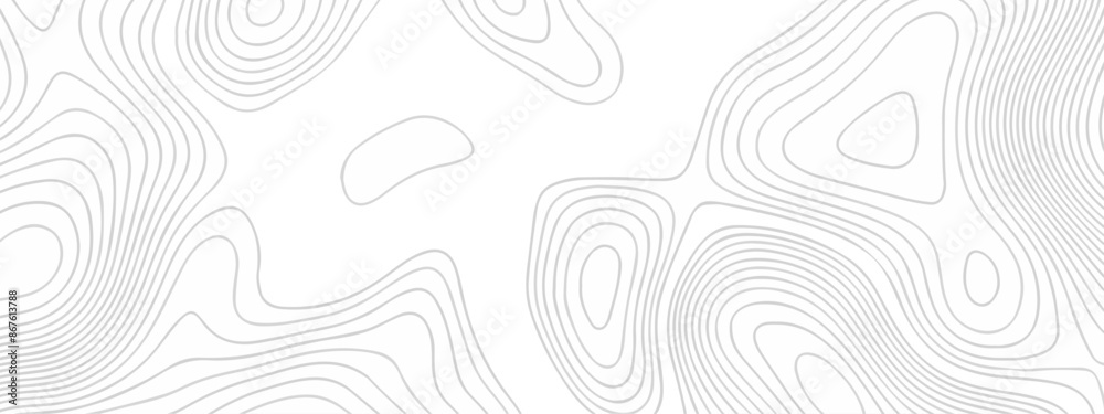 Abstract lines background Contour maps Vector illustration. Geographic grid map Abstract wave paper curved reliefs background. Relief contour of terrain. Topographic map pattern.