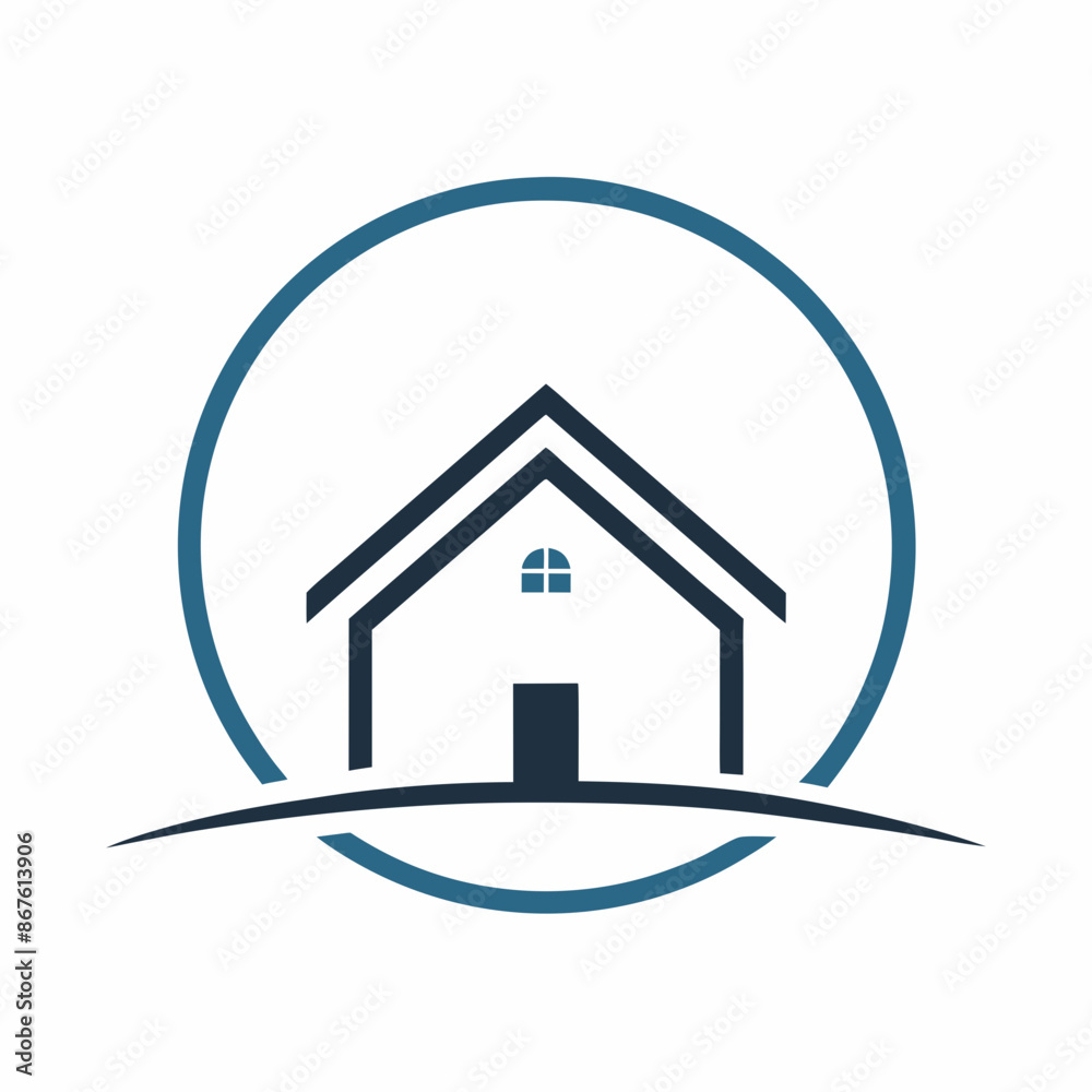 House logo vector art illustration.
House logo vector art illustration.