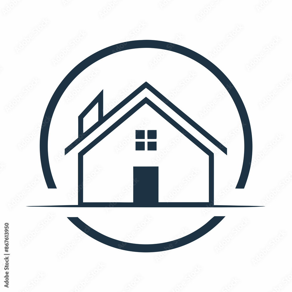House logo vector art illustration.
House logo vector art illustration.