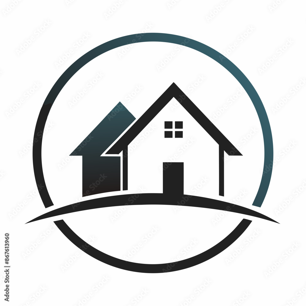 House logo vector art illustration.
House logo vector art illustration.