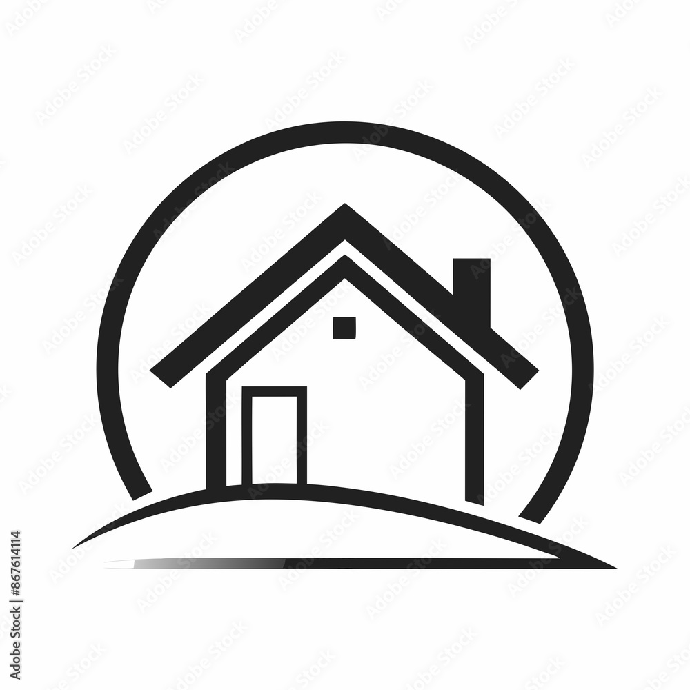 House logo vector art illustration.
House logo vector art illustration.