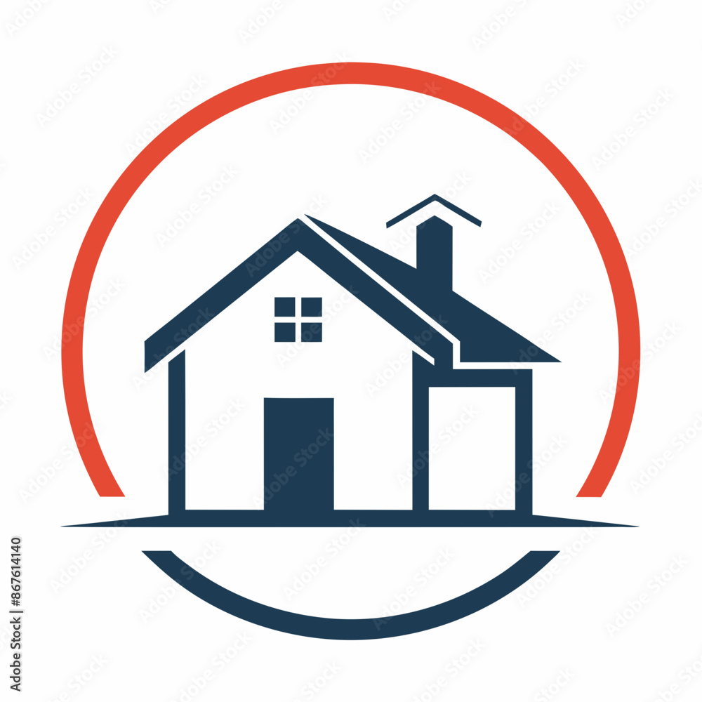 House logo vector art illustration.
House logo vector art illustration.