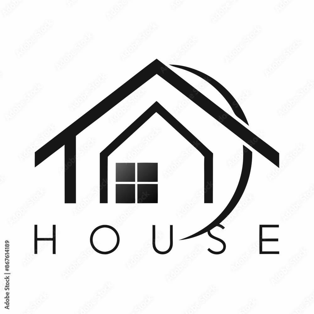 House logo vector art illustration.
House logo vector art illustration.