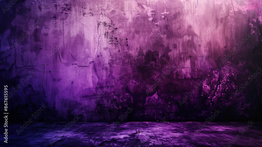 Artistic studio wall background with textured purple tones and subtle gradients, perfect for creative design projects, interior decor, and artistic inspirations, featuring a rich and vibrant hue palet