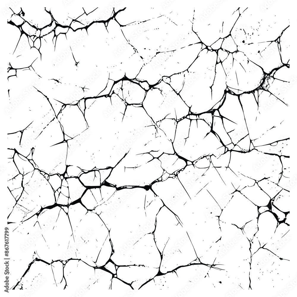 Obraz premium Cracked Grunge Texture Illustration