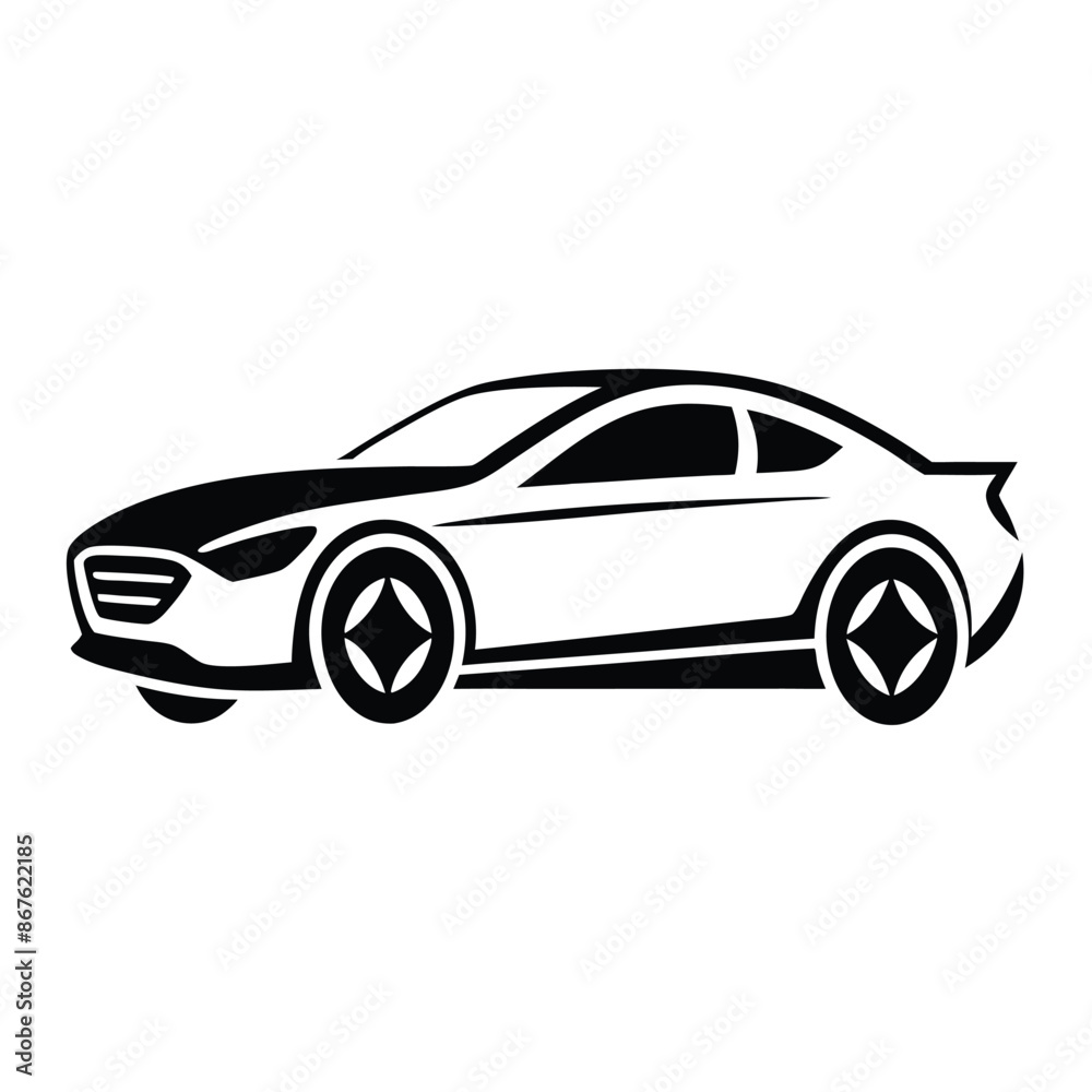 car silhouette on white background. Vehicle icons set view from side, front, back, and top, car logo vector design. car silhouette on white background. Vehicle icons set view from side, front, back, and top, car logo vector design.
