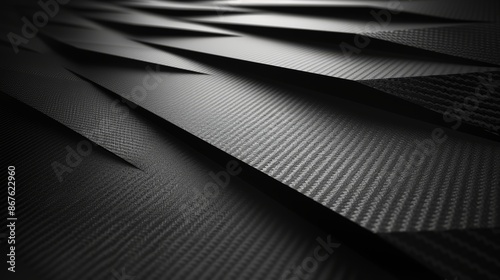 Black carbon fiber abstract background. 3d rendering, 3d illustration