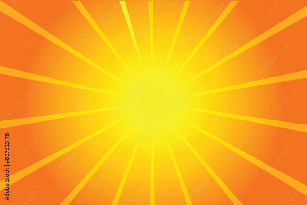 Orange Sunburst Pattern Background. Rays. Radial. Summer Banner. Vector Illustration Orange Sunburst Pattern Background. Rays. Radial. Summer Banner. Vector Illustration